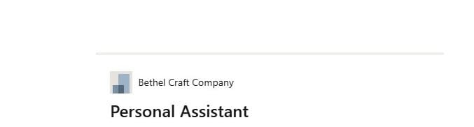 Personal Assistant – Remote Job USA