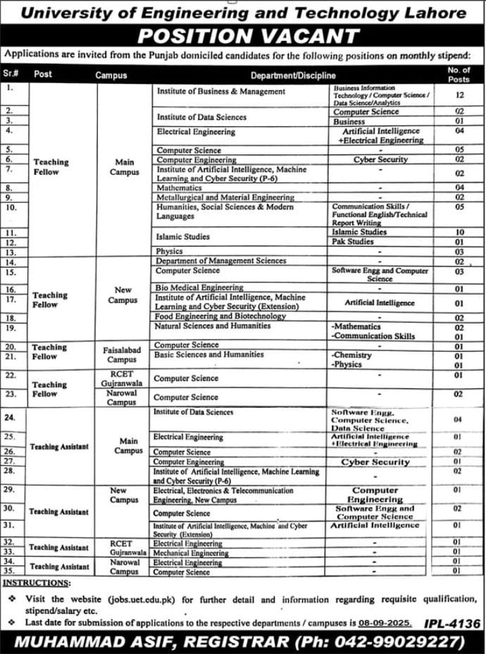 University of Engineering and Technology Lahore UET