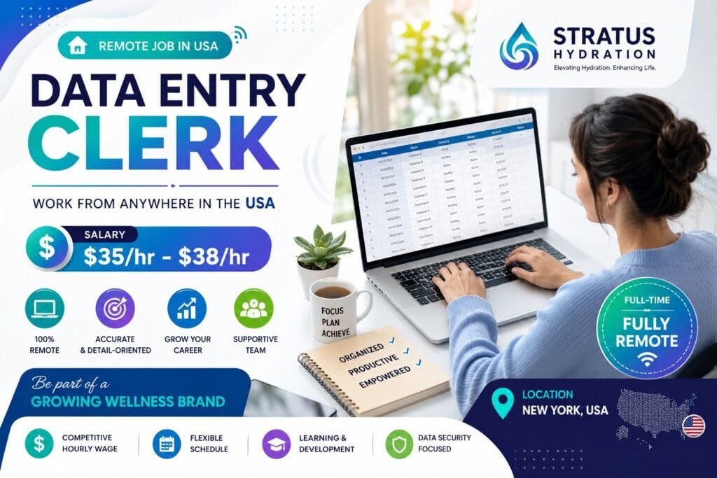 Data Entry Clerk – Remote Job in USA