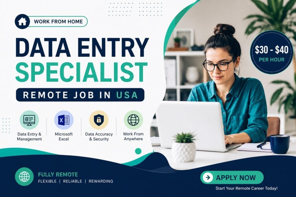 Data Entry Specialist – Remote Job in USA