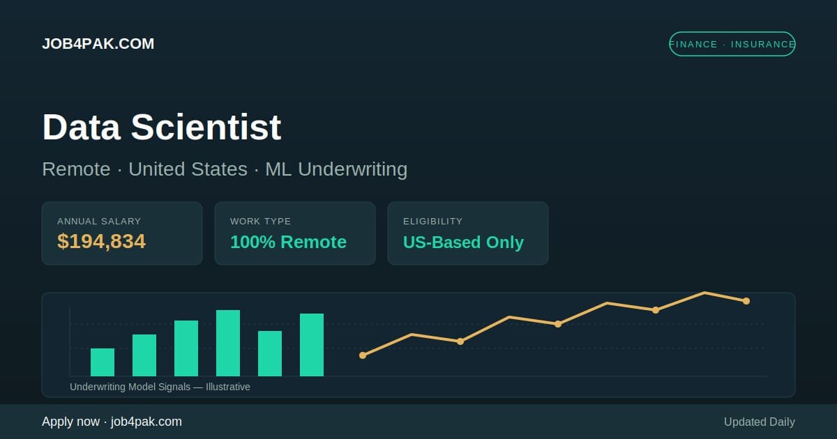 Data Scientist – Finance & Insurance (Remote, USA) | $194.8K/yr