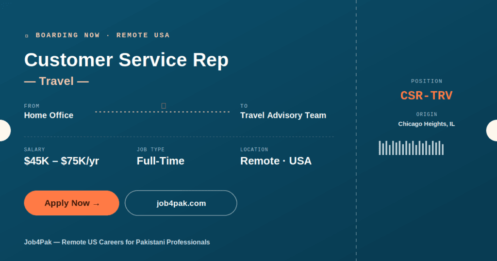 Customer Service Representative – Remote Job in USA