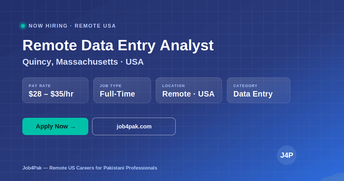 Remote Data Entry Analyst – Remote job in USA