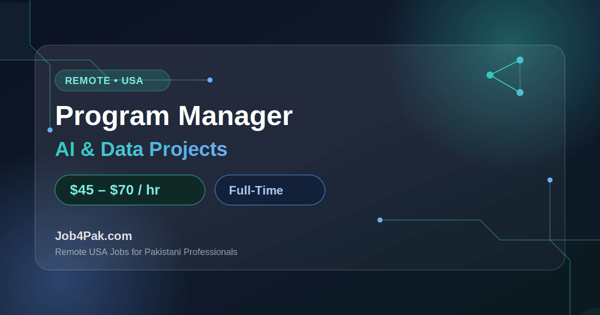 Program Manager – Remote Job in USA
