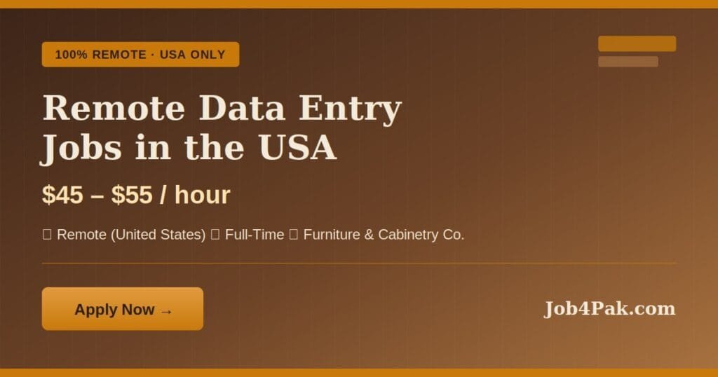 Remote Data Entry – Remote Job in USA