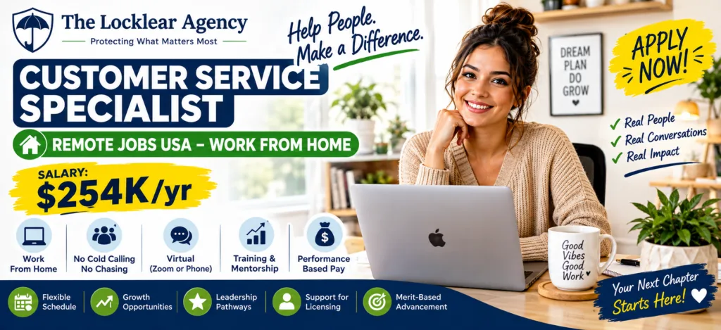 Customer Service Specialist– Remote Jobs USA – Work from Home