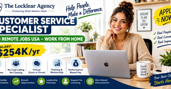 Customer Service Specialist– Remote Jobs USA – Work from Home