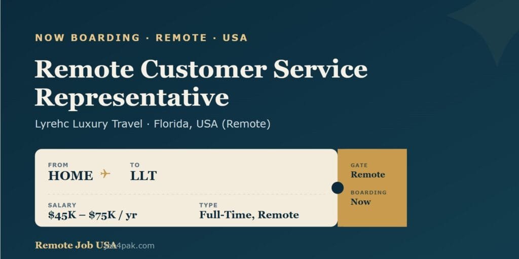 Customer Service Representative – Remote Job in USA