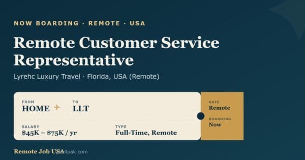 Customer Service Representative – Remote Job in USA