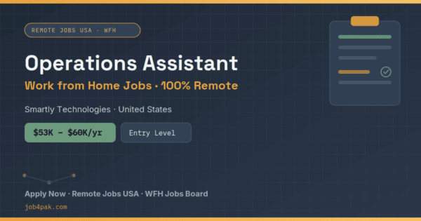 Operations Assistant – Remote Job USA