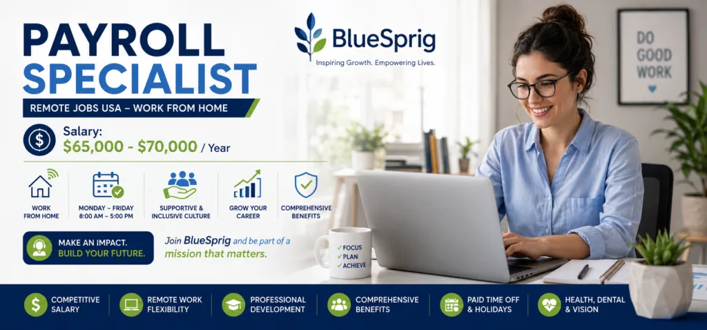 Payroll Specialist – Remote Jobs USA – Work from Home