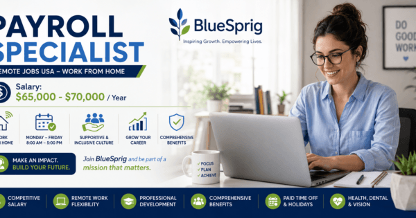 Payroll Specialist – Remote Jobs USA – Work from Home