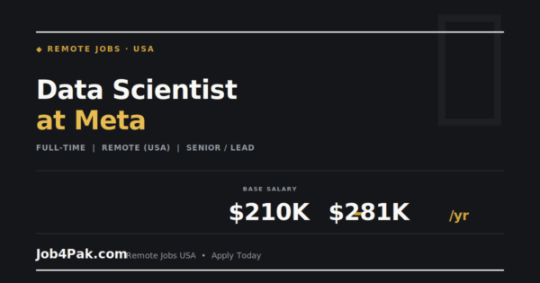 Data Scientist – Remote job in USA