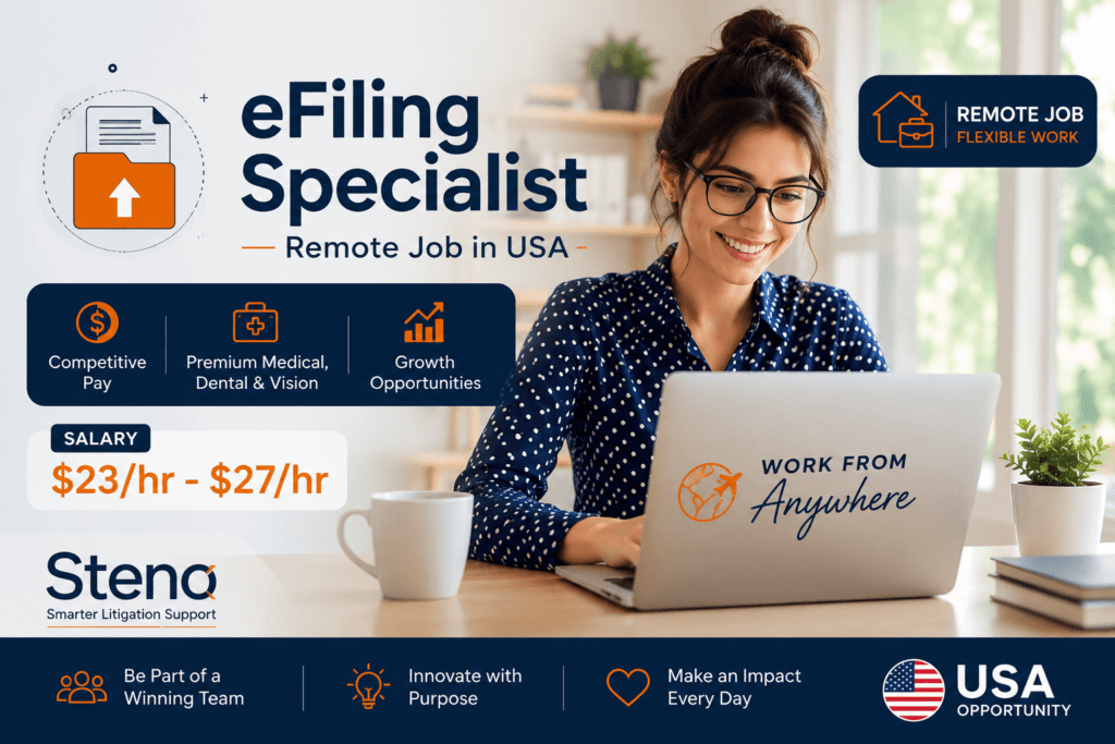 eFiling Specialist – Remote Job in USA