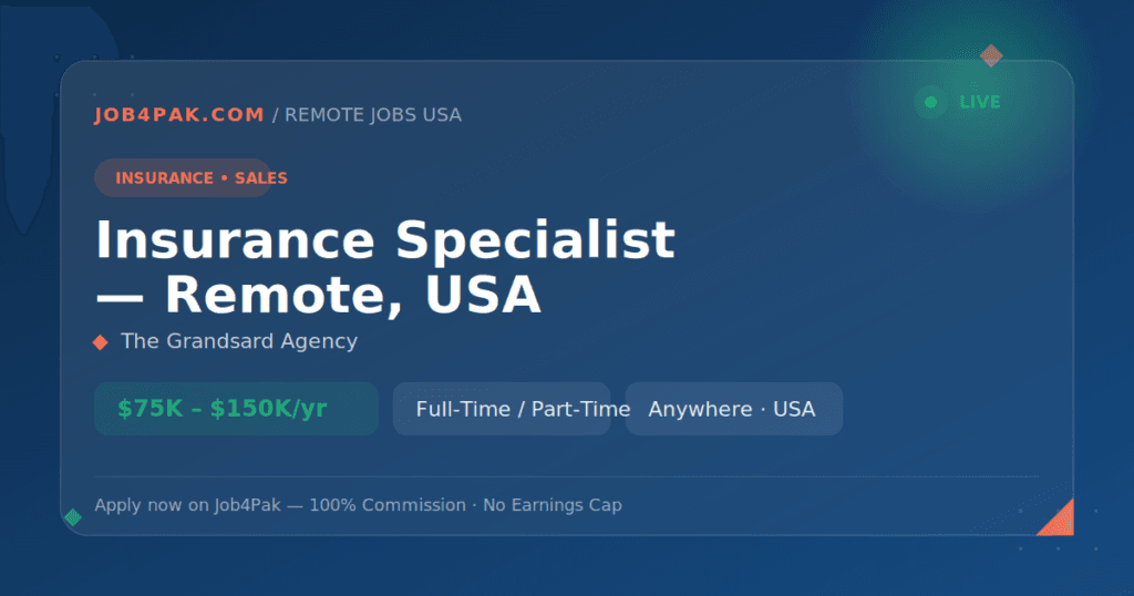 Insurance Specialist – Remote Job USA