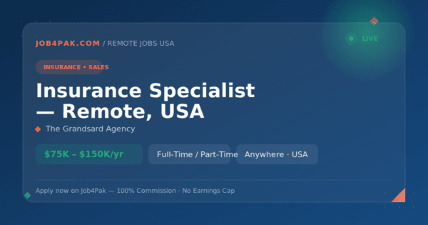 Insurance Specialist – Remote Job USA