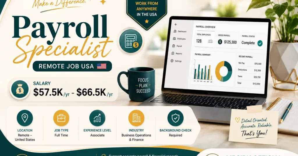 Payroll Specialist – Remote Job USA