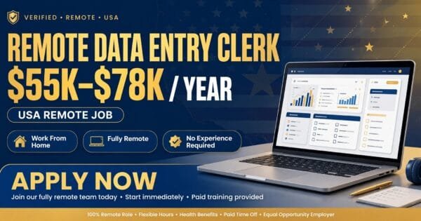 Remote Data Entry Clerk – Remote Job USA