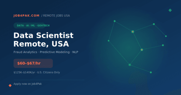 Data Scientist – Remote Job USA