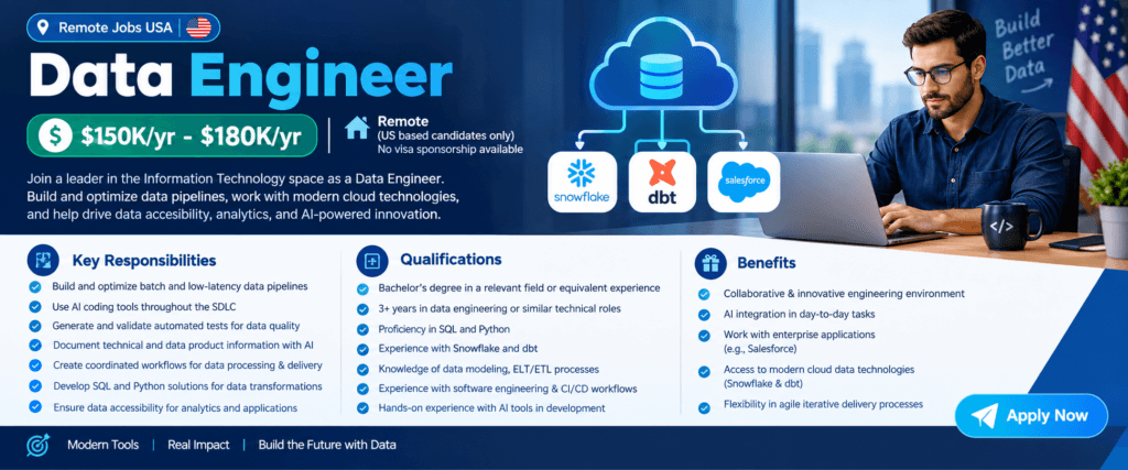 Data Engineer – Remote Jobs USA