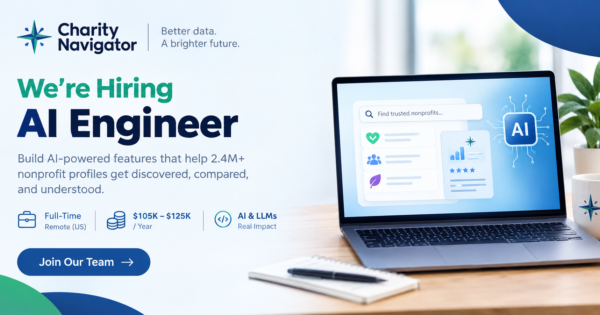 AI Engineer at Charity Navigator Remote Jobs USA ($105K-$125K)