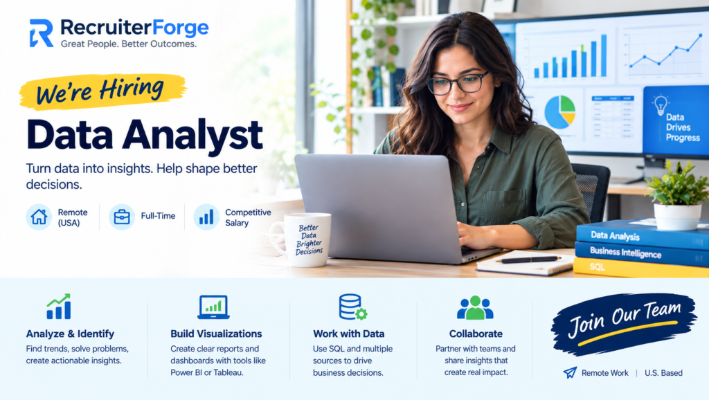 Data Analyst (Remote, United States) – Remote Jobs USA | $76.8K-$96K