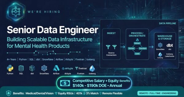 Data Engineer – Remote Job USA | Work from Home (WFH)