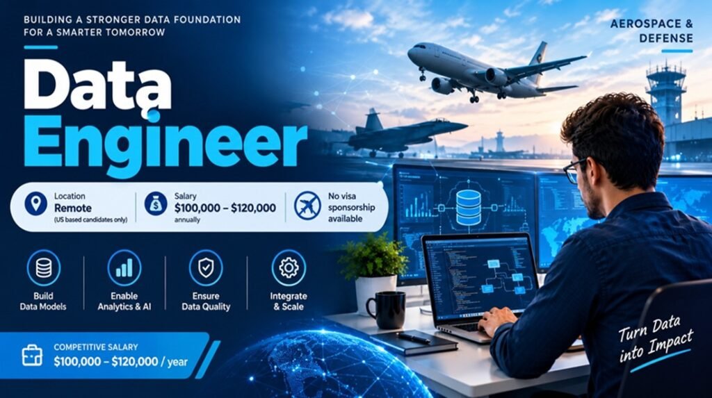 Data Engineer – Remote (US Only) $100K–$120K
