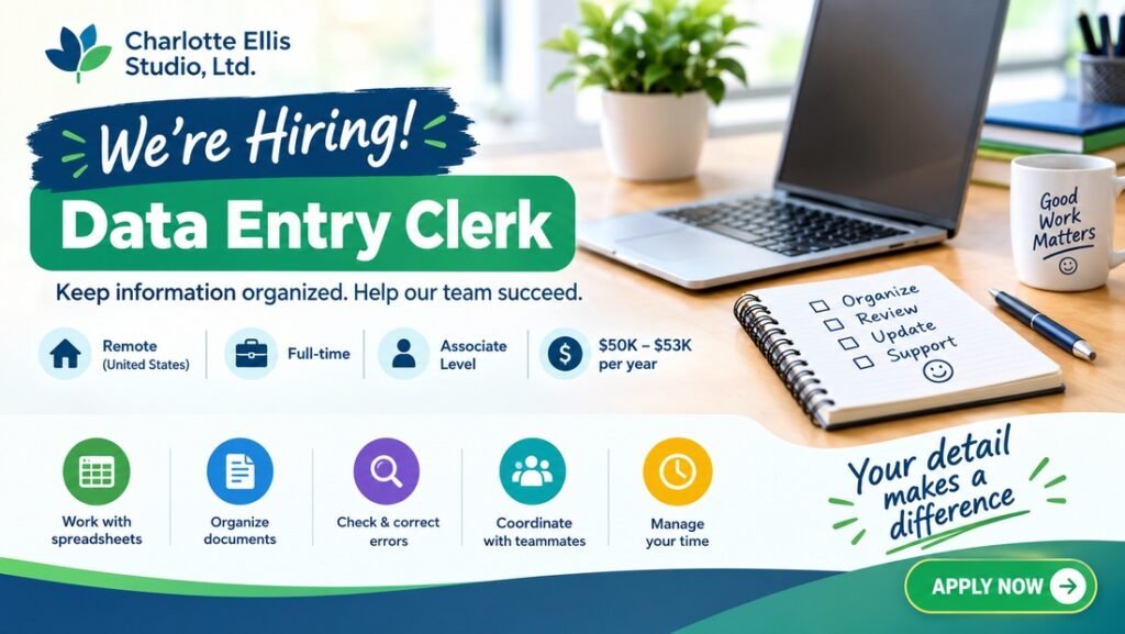 Data Entry Clerk Remote Job USA | $50K-$53K WFH