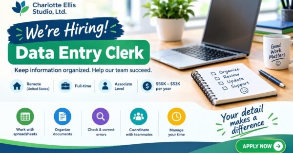 Data Entry Clerk Remote Job USA | $50K-$53K WFH
