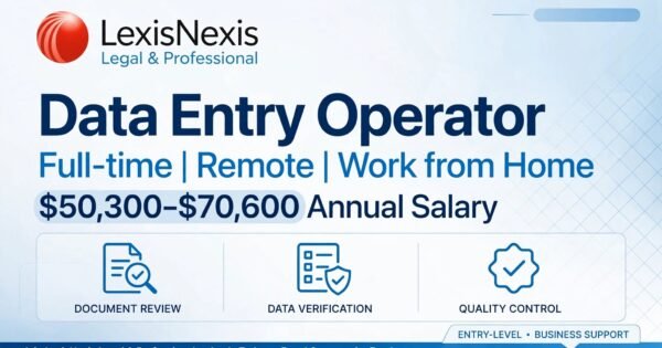 Data Entry Operator at LexisNexis Legal & Professional | Remote Job USA
