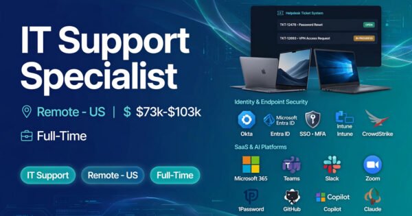 IT Support Specialist – Remote Job at 6sense (US) $73K–$104K
