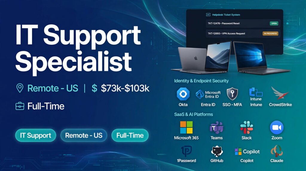 IT Support Specialist – Remote Job at 6sense (US) $73K–$104K