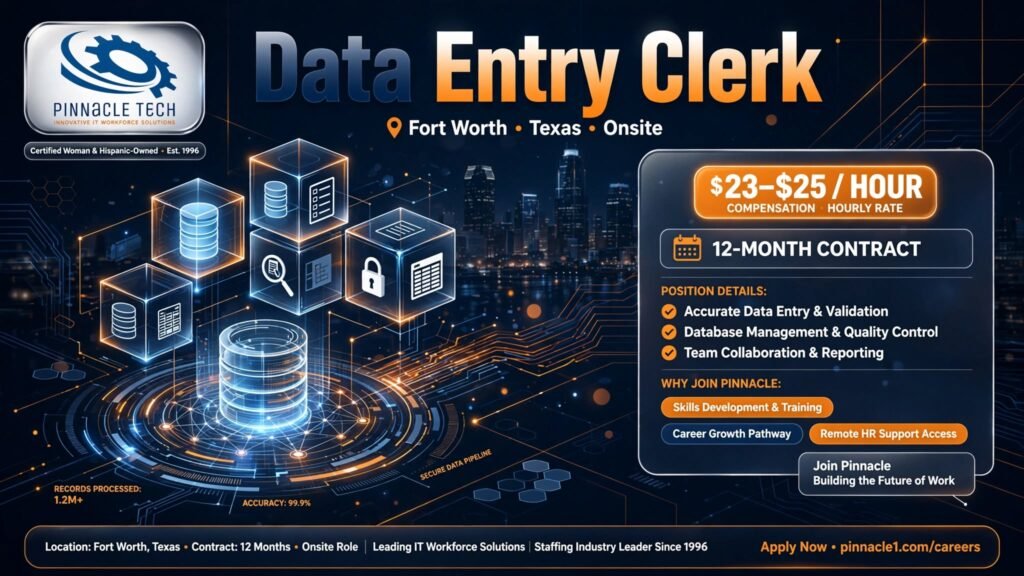 Remote Data Entry Clerk | $23-$25/hr WFH Job USA