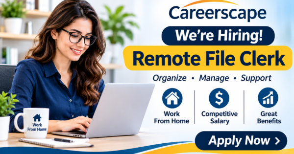 Remote File Clerk Job – $58K–$82K WFH (USA)