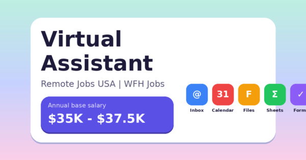 Virtual Assistant (Remote, USA) at Tasarr &ndash; $35K-$37.5K WFH